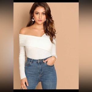 SHEIN foldover asymmetrical long sleeve Small